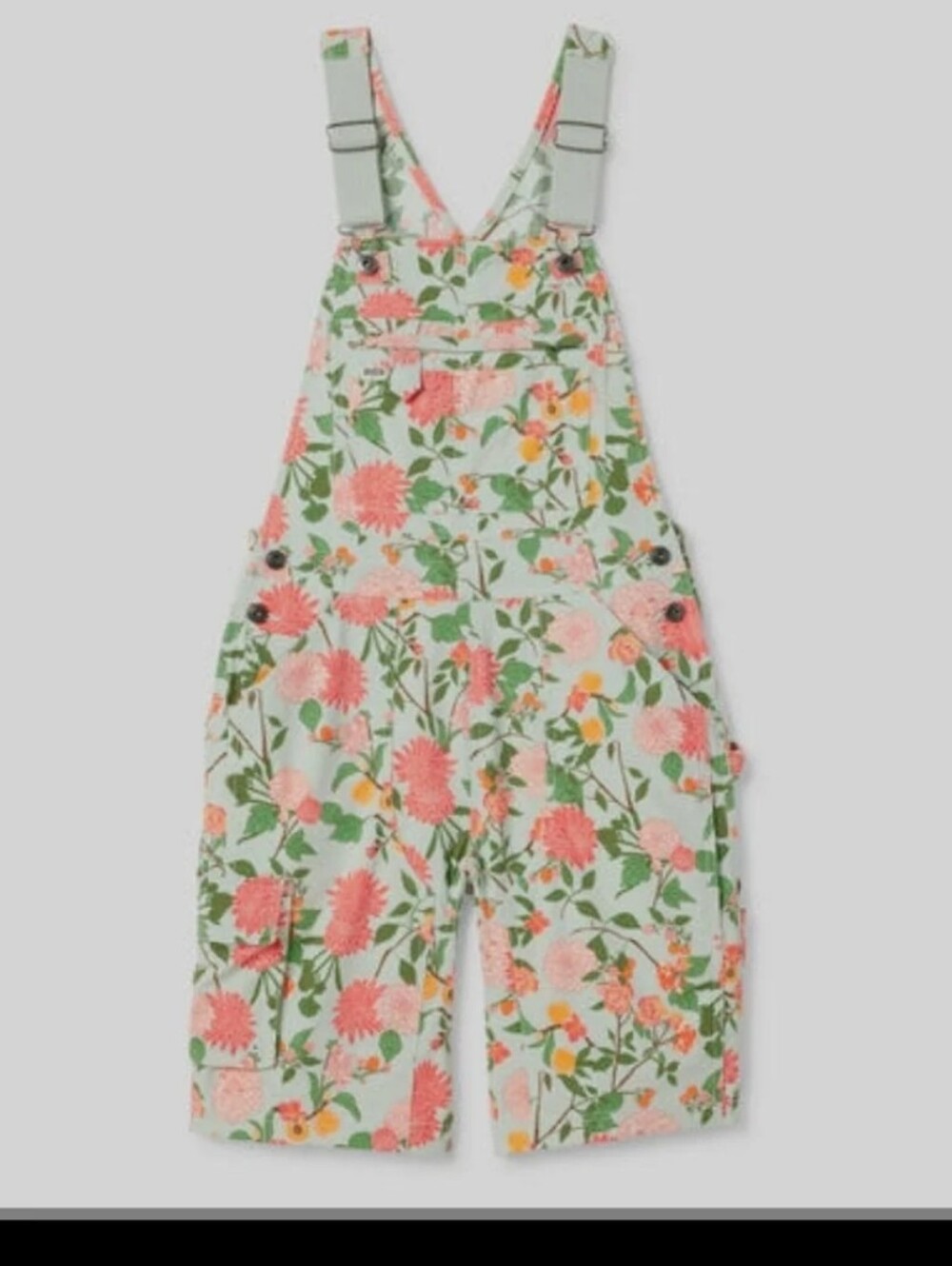 Duluth Gardening Overalls 10" Dahlia Print